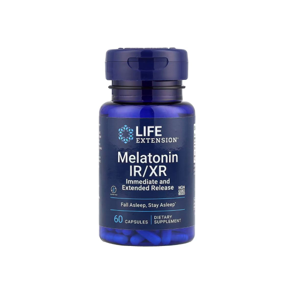 Мелатонін Life Extension Melatonin IR/XR, 60 капсул