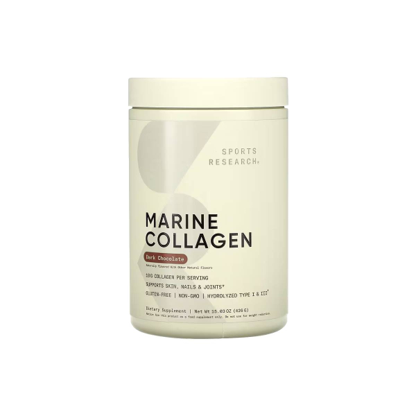 Морський колаген Sports Research Marine Collagen Peptides (темний шоколад) 426 г