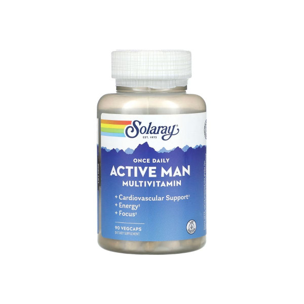 Мультивітаміни для чоловіків Solaray Once Daily Active Man, 90 капсул