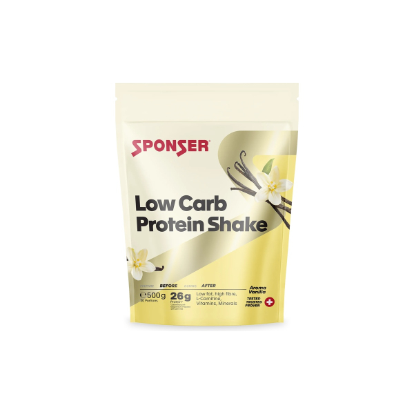 Протеїн Sponser Low Carb Protein Shake + L- carnitine (ваніль) 500 г