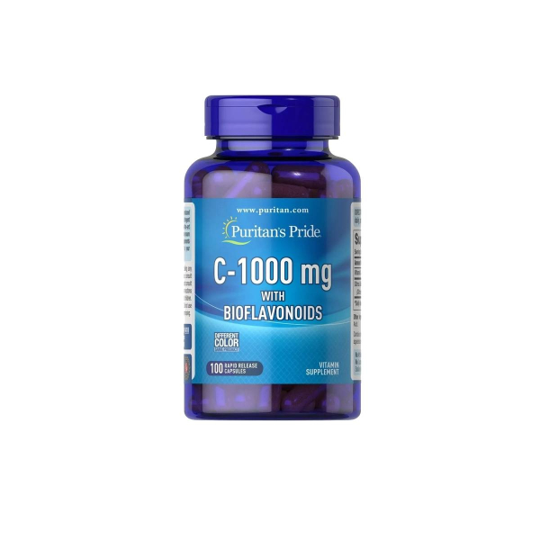 Вітамін C з біофлавоноїдами Puritan's Pride Vitamin C with Bioflavonoids, 1000 мг, 100 капсул 
