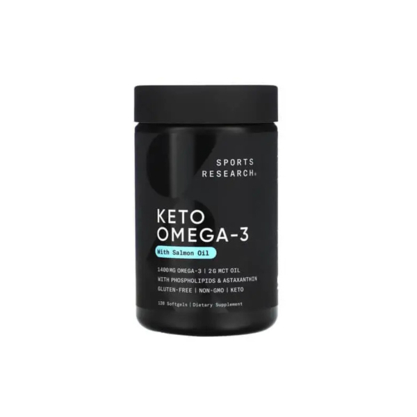 Омега Sports Research Keto Omega, 1250 мг, 120 софтгелів 