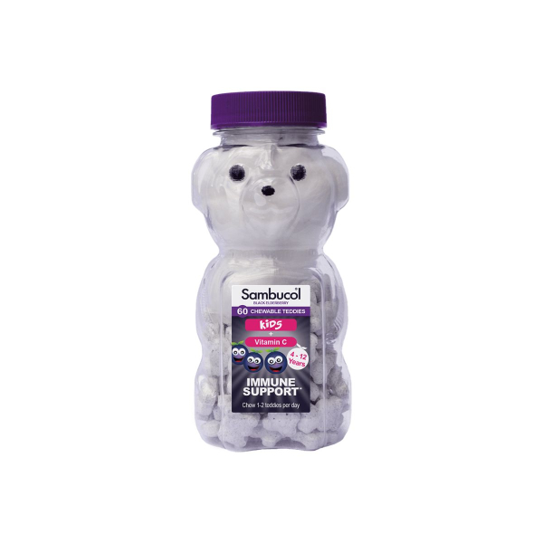Добавка для імунітету Sambucol Kids Teddies, 60 жувальних ведмедиків
