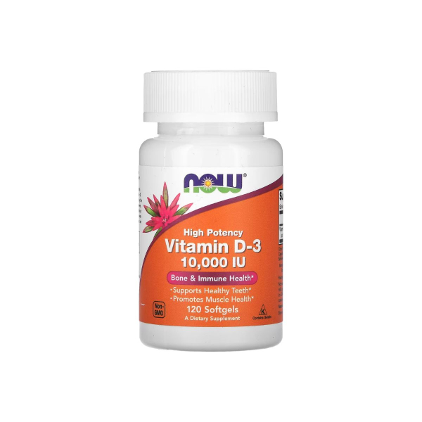 Вітамін Now Foods Vitamin D-3, 10000 IU, 120 софтгелів