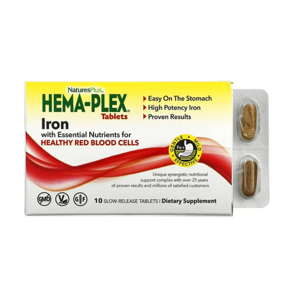 Комплекс заліза Nature's Plus Hema-Plex (блістер) 10 таблеток