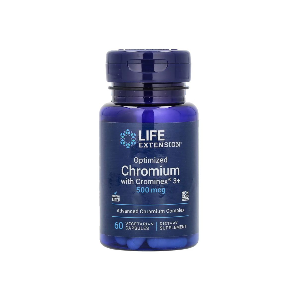 Хром Life Extension Optimized Chromium with Crominex® 3+, 500 мкг, 60 капсул
