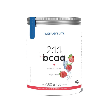 Аминокислоты Nutriversum 2:1:1 BCAA sugar free (клубника) 360 г