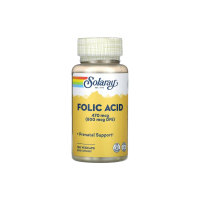 Фолієва кислота Solaray Folic Acid, 800 мкг, 100 капсул