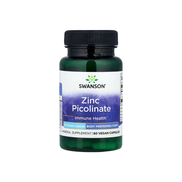 Піколінат цинку Swanson Zinc Picolinate, 22 мг, 60 капсул