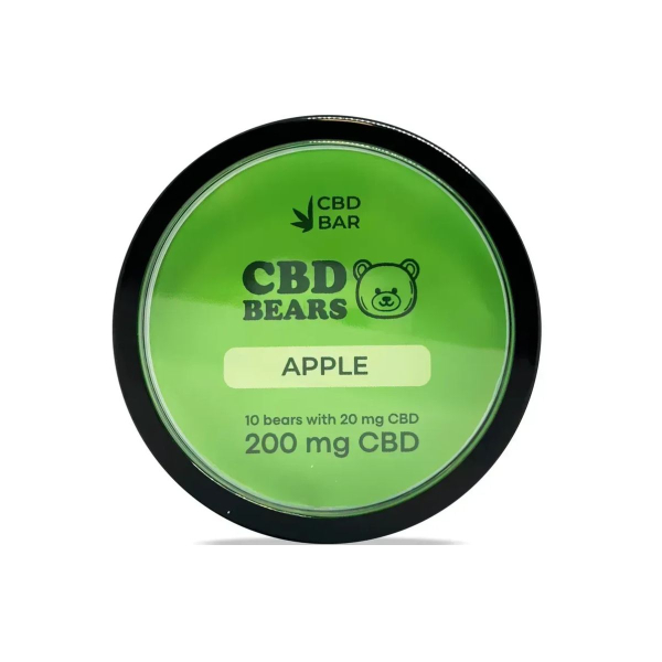 Желейні CBD ведмедики Hemp Factor (яблуко) 200 мг, 10 желейних ведмедиків