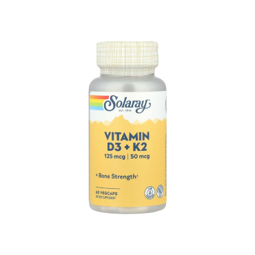 Вітамін Solaray Vitamin D3 + K2, 60 капсул