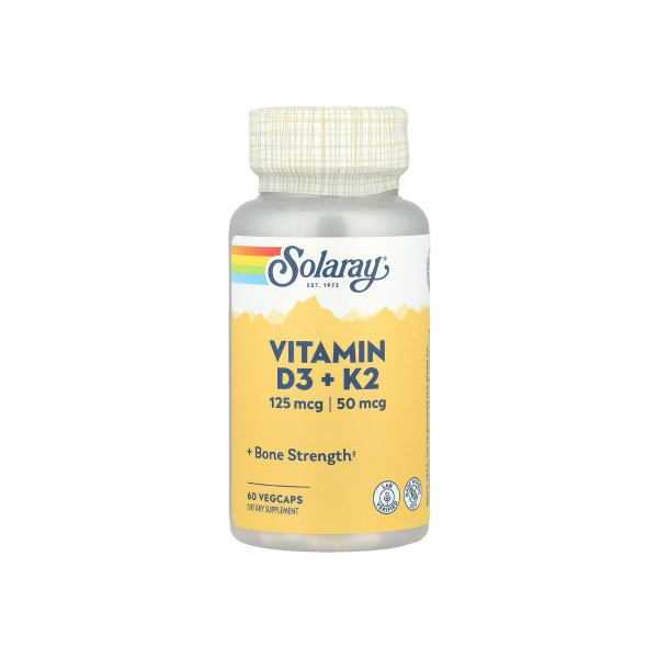 Вітамін Solaray Vitamin D3 + K2, 60 капсул