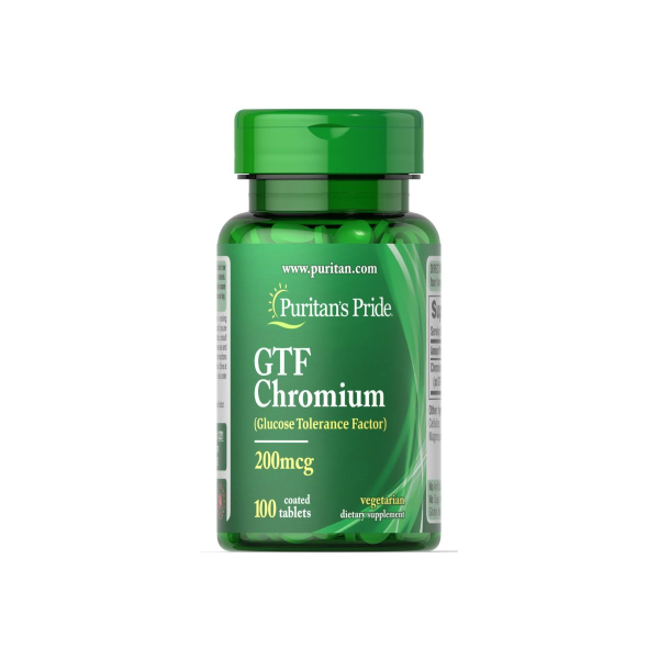 Хром Puritan's Pride GTF Chromium 200 мкг, 100 таблеток