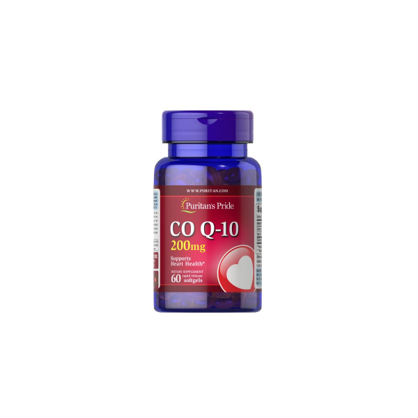 Коензим Puritan's Pride Q-SORB™ Co Q-10, 200 мг, 60 софтгелів