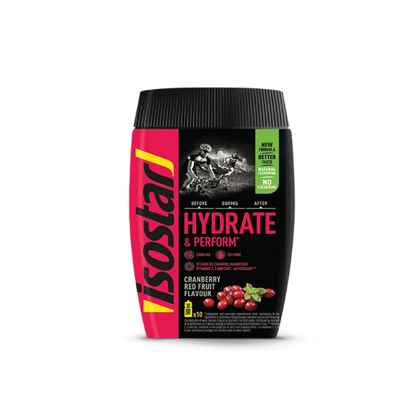 Изотоник в порошке Isostar Hydrate & Perform Antioxidants (красные клюквенные плоды) 400 г