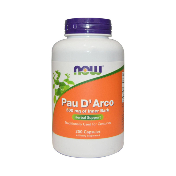 Кора мурашиного дерева Now Foods Pau D’Arco, 500 мг, 250 капсул
