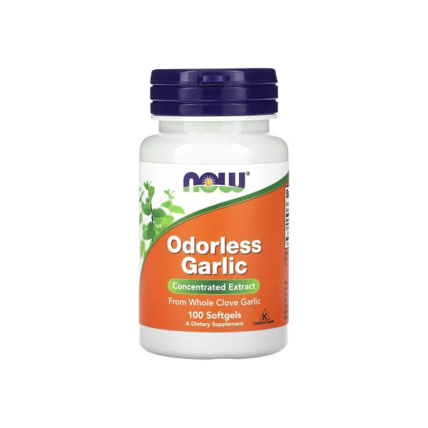 Часник Now Foods Odorless Garlic, 100 софтгелів