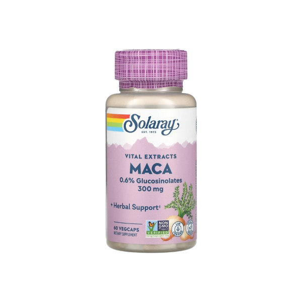 Eкстракт кореня мака Solaray Maca Root Extract, 300 мг, 60 капсул