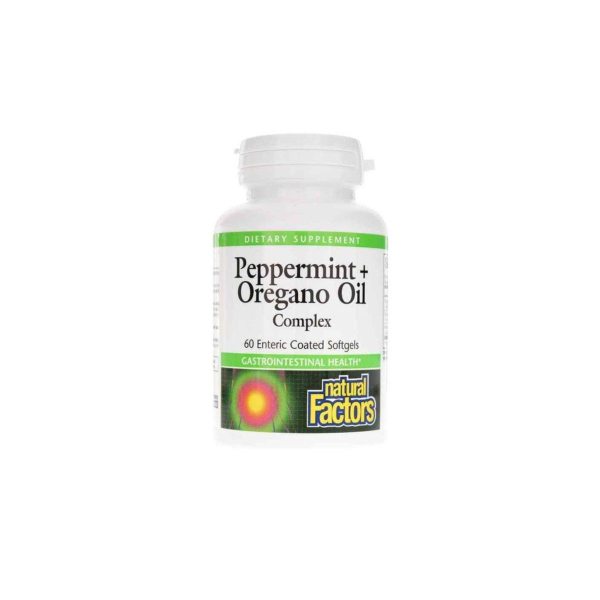 Фітокомплекс Natural Factors Peppermint + Oregano Oil Complex, 60 софтгелів
