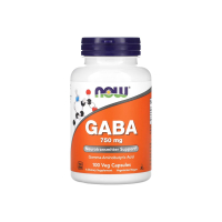 Амінокислота Now Foods GABA, 750 мг, 100 капсул