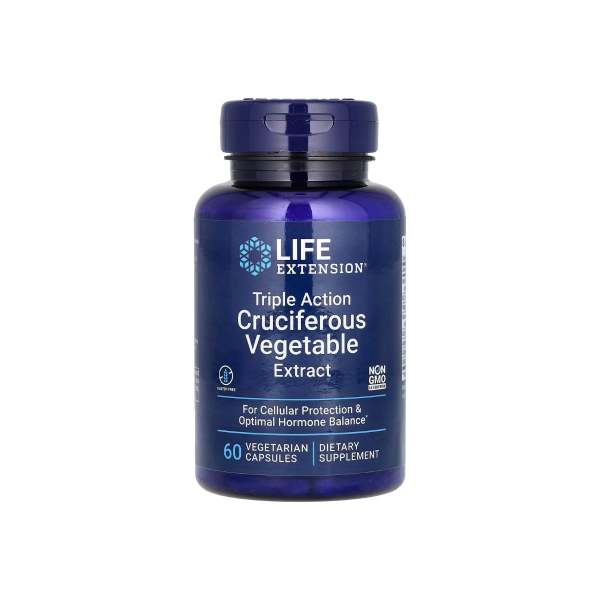 Екстракт хрестоцвітих овочів Life Extension Triple Action Cruciferous Vegetable Extract, 60 капсул