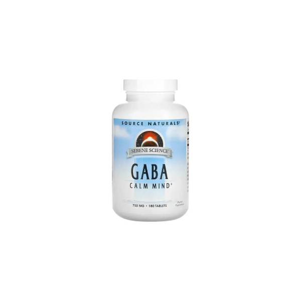 Аминокислота Source Naturals Serene Science® GABA, 750 мг, 180 таблеток