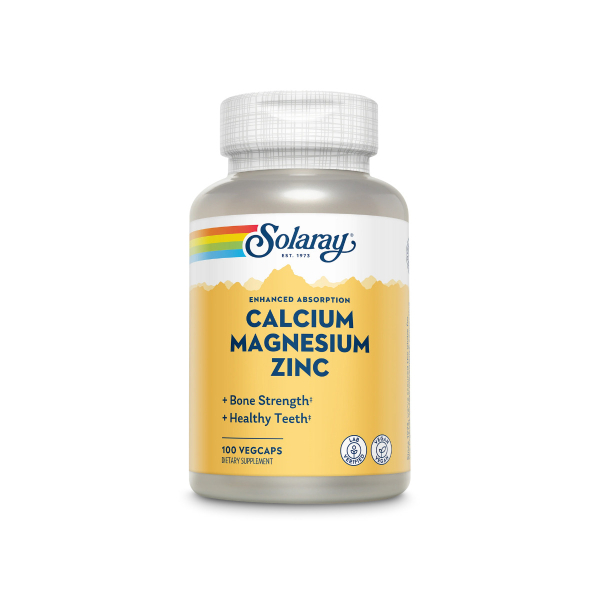 Комплекс Solaray Calcium Magnesium Zinc, 100 капсул