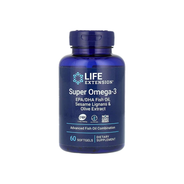 Супер омега-3 Life Extension Super Omega-3, 60 софтгелів