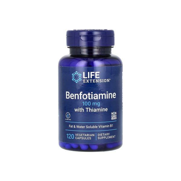 Бенфотіамін із тіаміном Life Extension Benfotiamine with Thiamine, 100 мг, 120 капсул