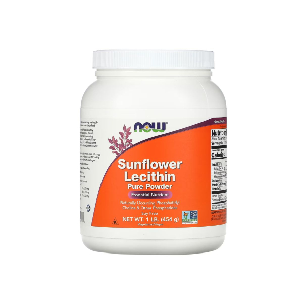 Порошковий соняшниковий лецитин Now Foods Sunflower Lecithin Pure Powder, 1lb, 454г