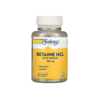 Бетаин Solaray Betaine HCl with Pepsin, 250 мг, 180 капсул