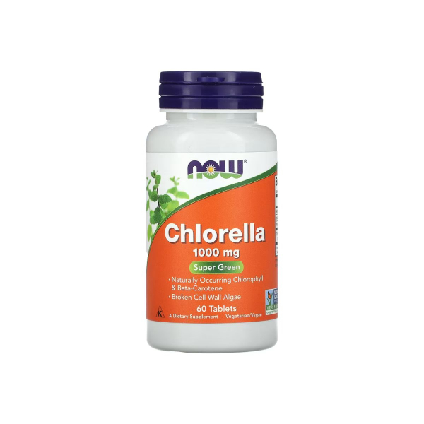Хлорела Now Foods Chlorella, 1000 мг, 60 таблеток