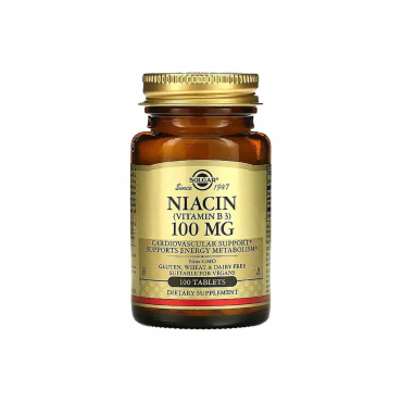 Вітамін Solgar Niacin (Vitamin B3) 100 мг, 100 таблеток