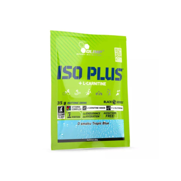 Ізотонік Olimp Iso Plus + L-Carnitine (тропічна блакить) 35 г