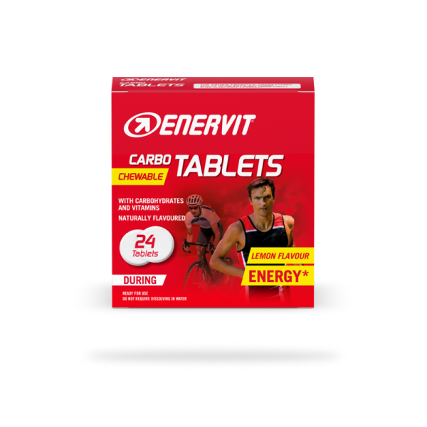 Вуглеводні таблетки Enervit Carbo Tablets (лимон) 24 таблетки
