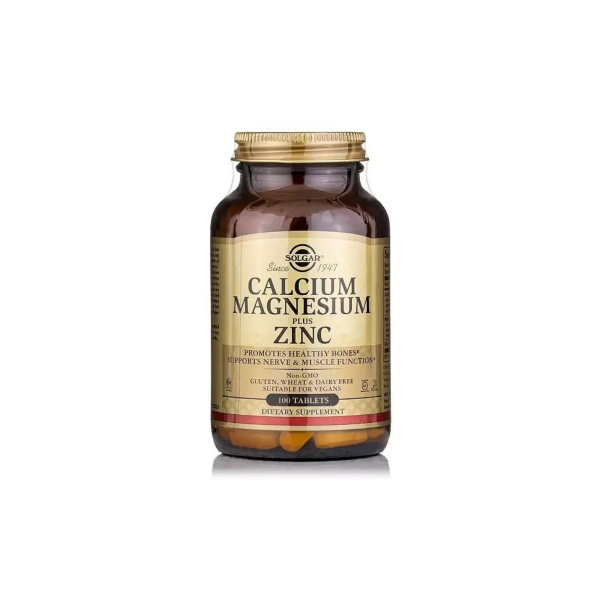 Мінеральний комплекс Solgar Calcium Magnesium Plus Zinc, 100 таблеток