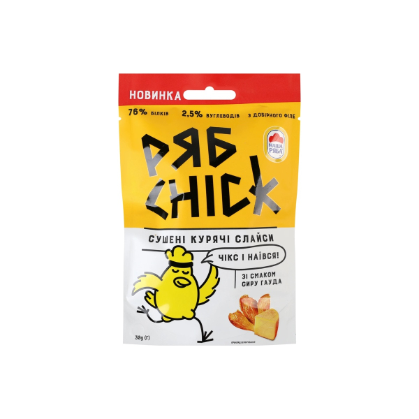 Куриные сушеные слайсы РябChick (сыр Гауда) 30 г