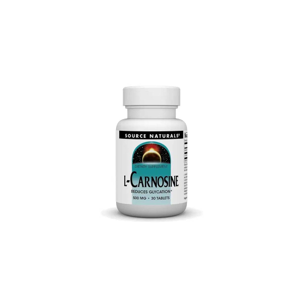 Карнозин Source Naturals L-Carnosine, 500 мг, 30 таблеток
