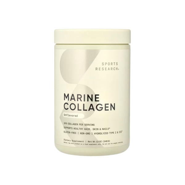 Морський колаген Sports Research Marine Collagen Peptides, 340 г
