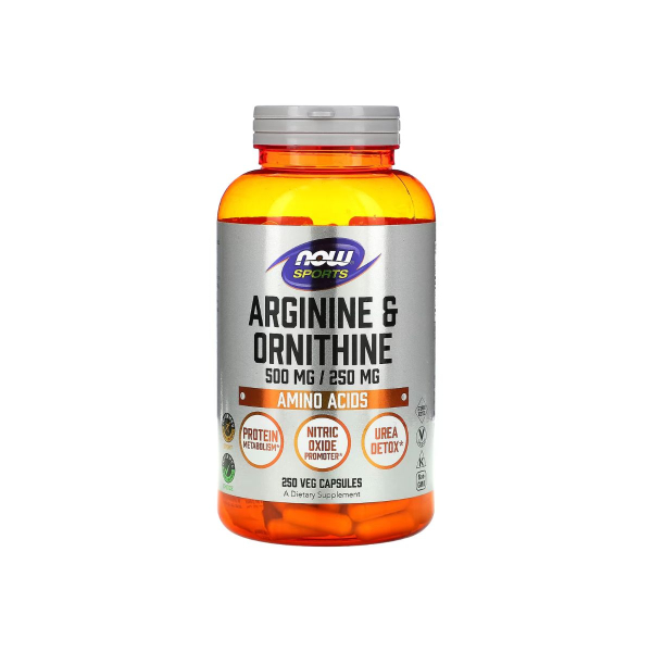 Амінокислоти Now Foods Arginine & Ornithine, 250 капсул