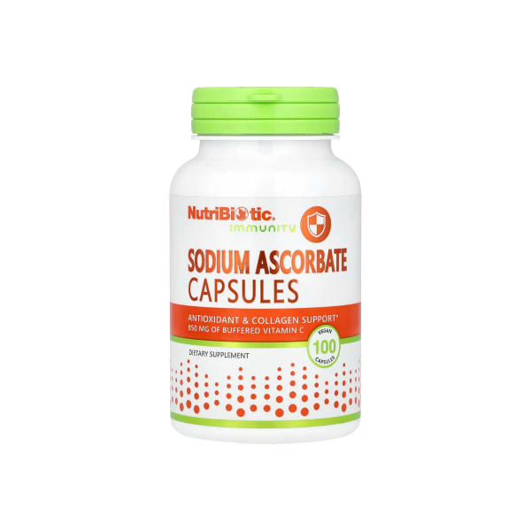 Аскорбат натрия Nutribiotic Sodium Ascorbate, 100 капсул