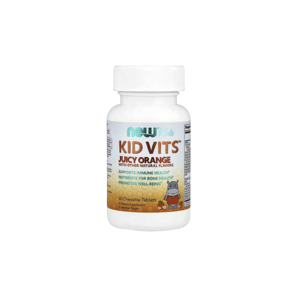 Мультивітаміни для дітей Now Foods Kid Vits (соковитий апельсин) 60 жувальних таблеток