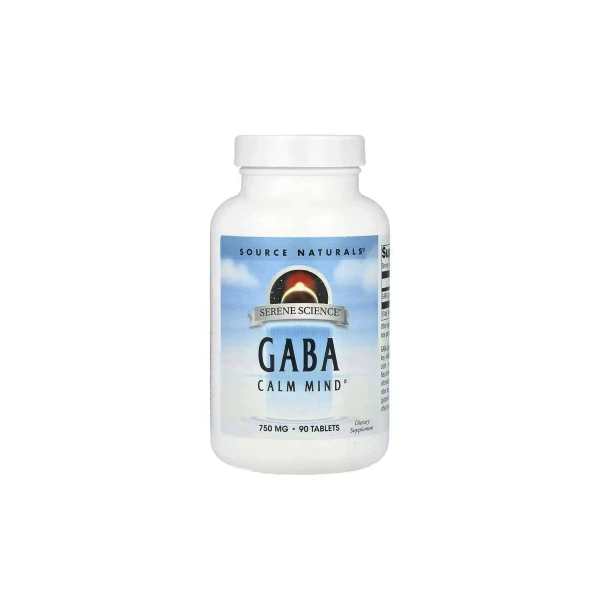 Аминокислота Source Naturals Serene Science® GABA, 750 мг, 90 таблеток