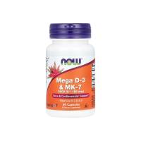 Вітаміни Now Foods Mega D-3 & MK-7, 60 капсул