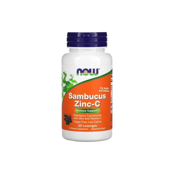 Імунний комплекс Now Foods Sambucus Zinc-C, 60 пастилок