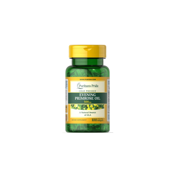 Олія примули вечірньої Puritan's Pride Evening Primrose Oil with GLA, 500 мг, 100 софтгелей