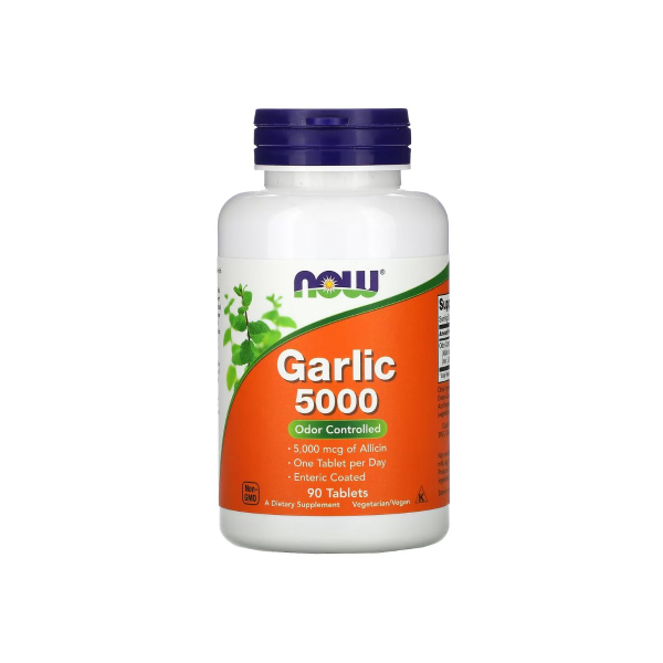 Часник Now Foods Garlic 5000 Enteric, 90 таблеток