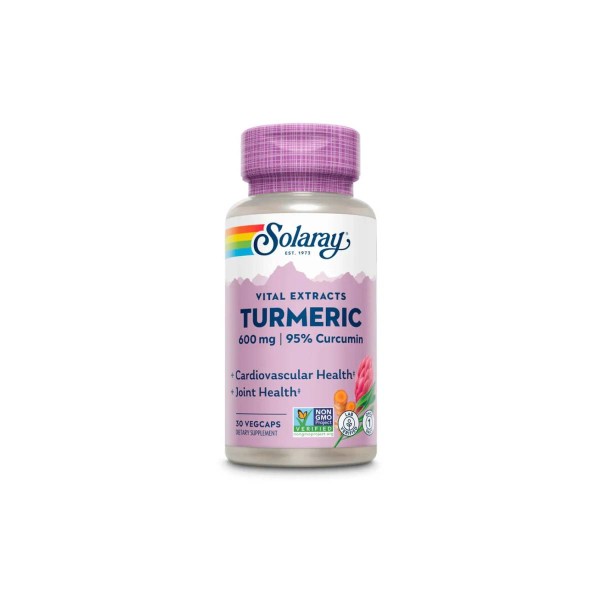 Екстракт кореня куркуми Solaray Turmeric Root Extract, 600 мг, 30 капсул