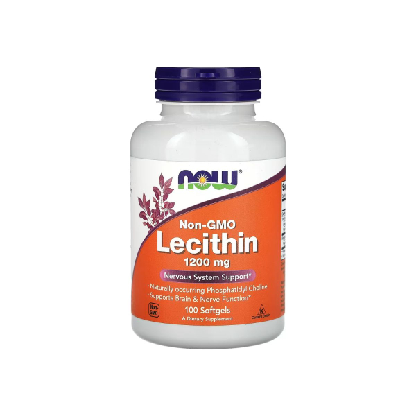 Лецитин Now Foods Non-GMO Lecithin, 1200 мг, 100 софтгелів