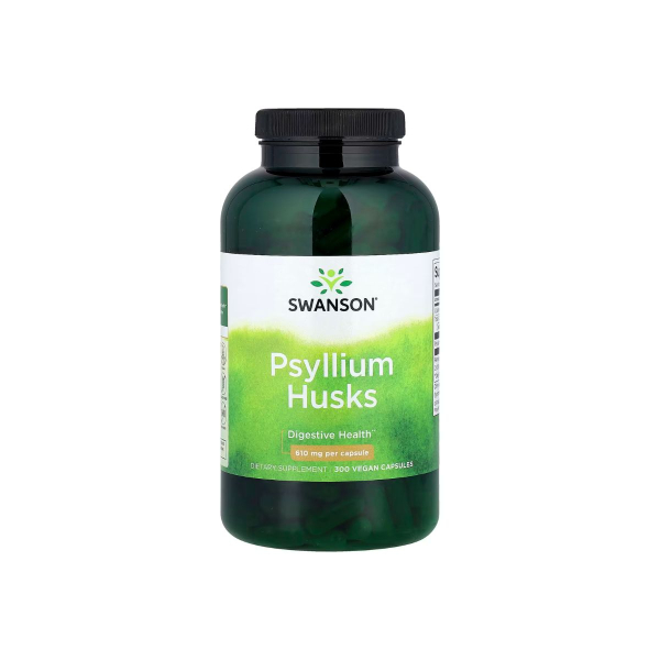 Псилиум Swanson Psyllium Husks, 610 мг, 300 капсул